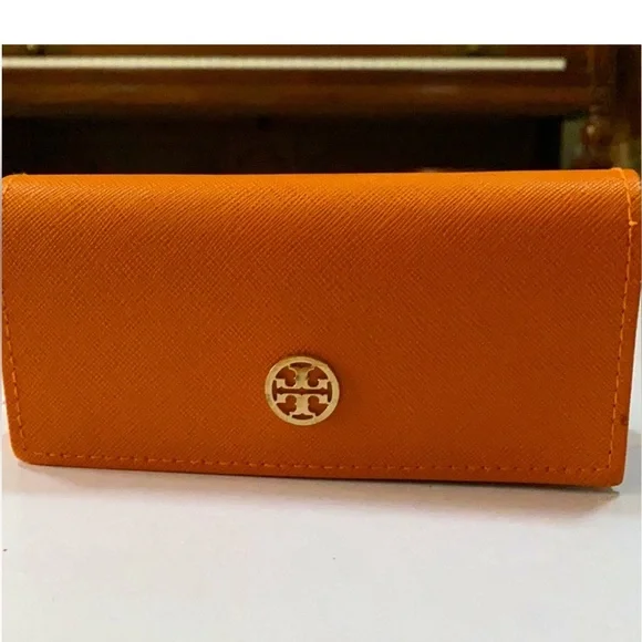 Tory Burch orange sunglasses case & protective drawstring pouch - Picture 5 of 10